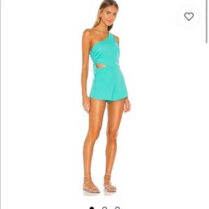 Superdown Teal Romper X Revolve